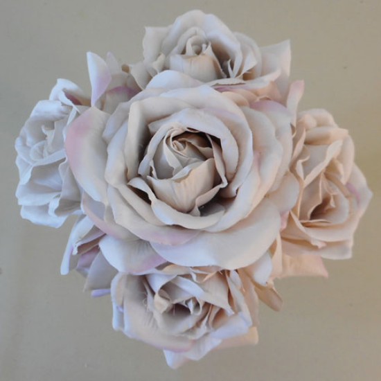 Artificial Roses Posy Earl Grey 26cm Artificial Flowers